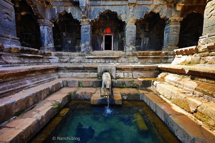 Kunda temple tank at Krishnabai temple, Mahabaleshwar