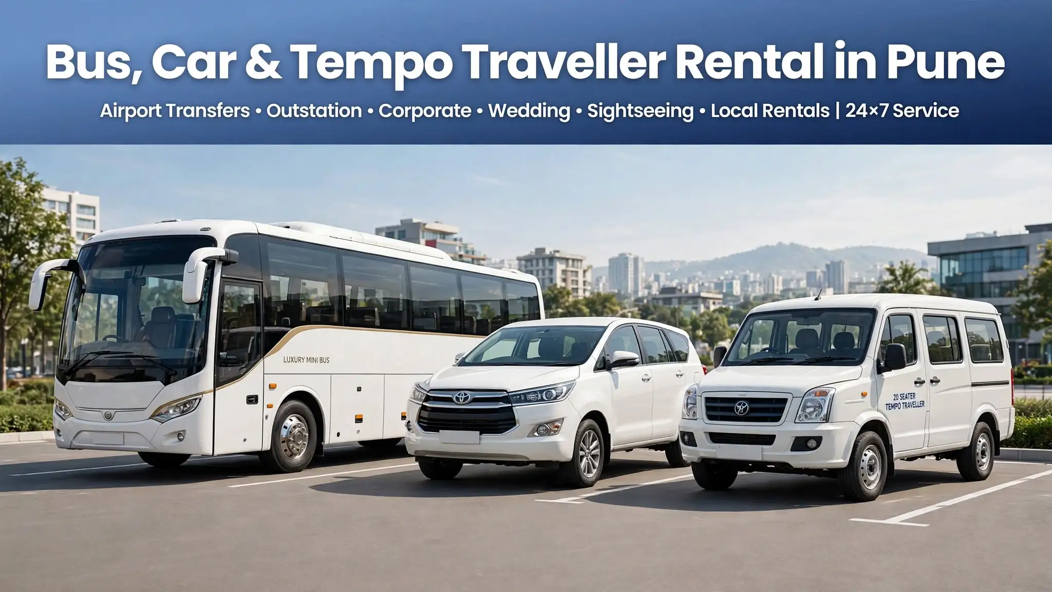 bus, car and tempo traveller rental in Pune