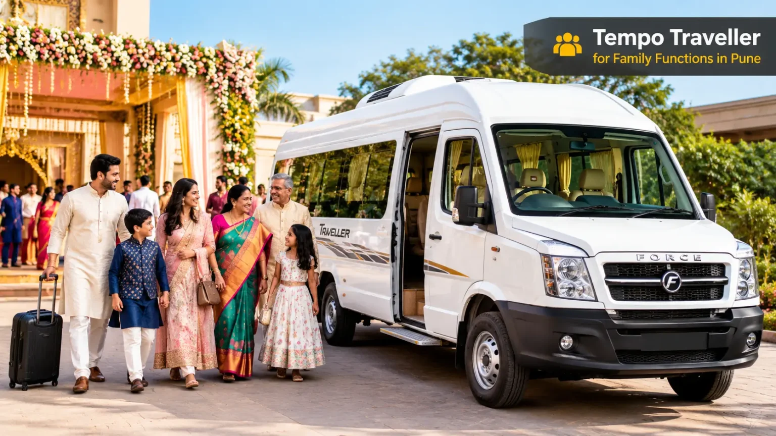 tempo traveller for family functions in Pune